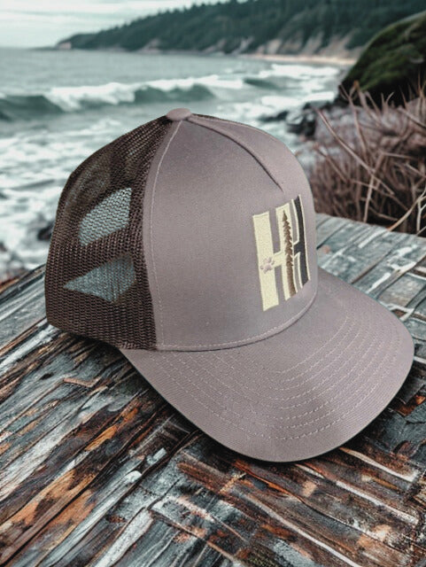 Huck Harbor Low-Profile Trucker Hat (Melange & Graphite)